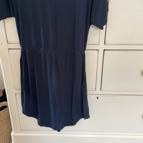 hi-line navy knit shirt dress - Picture 5 of 5